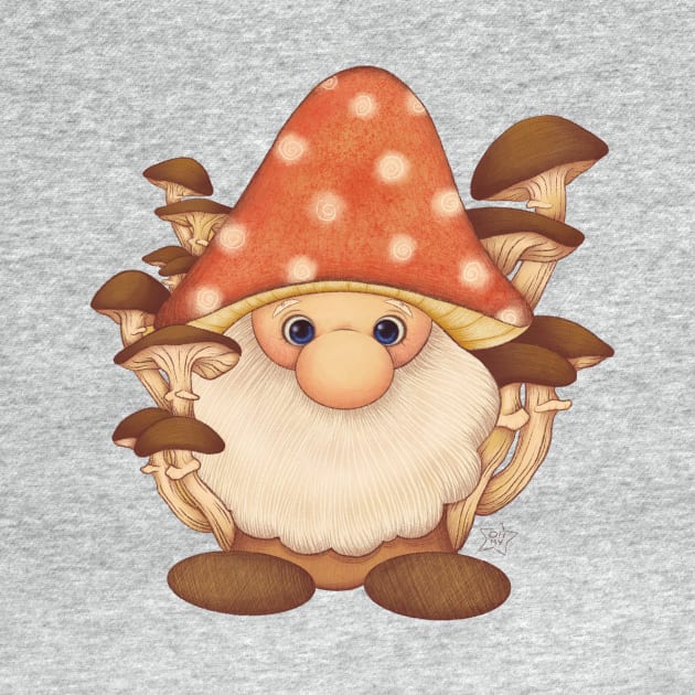 Cute Woodland Mushroom Gnome by OhMyStarling